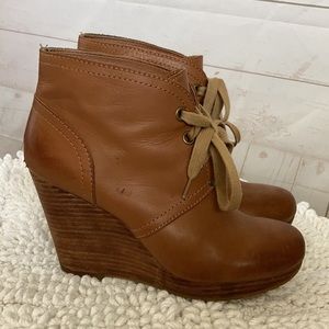 🌟Lucky Brand Sz 8.5 Norice Brown Wedge Bootie